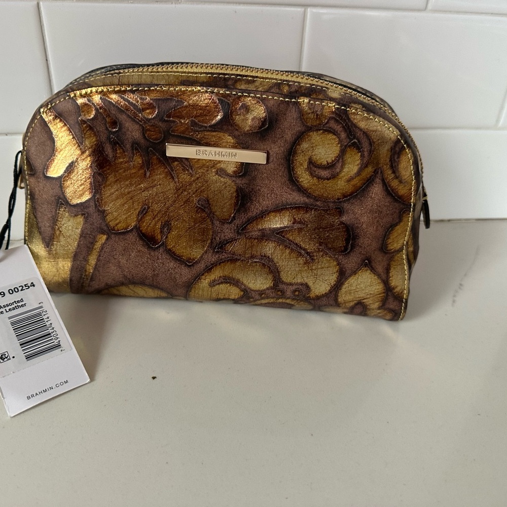 Brahmin Dany cosmetic case genuine leather